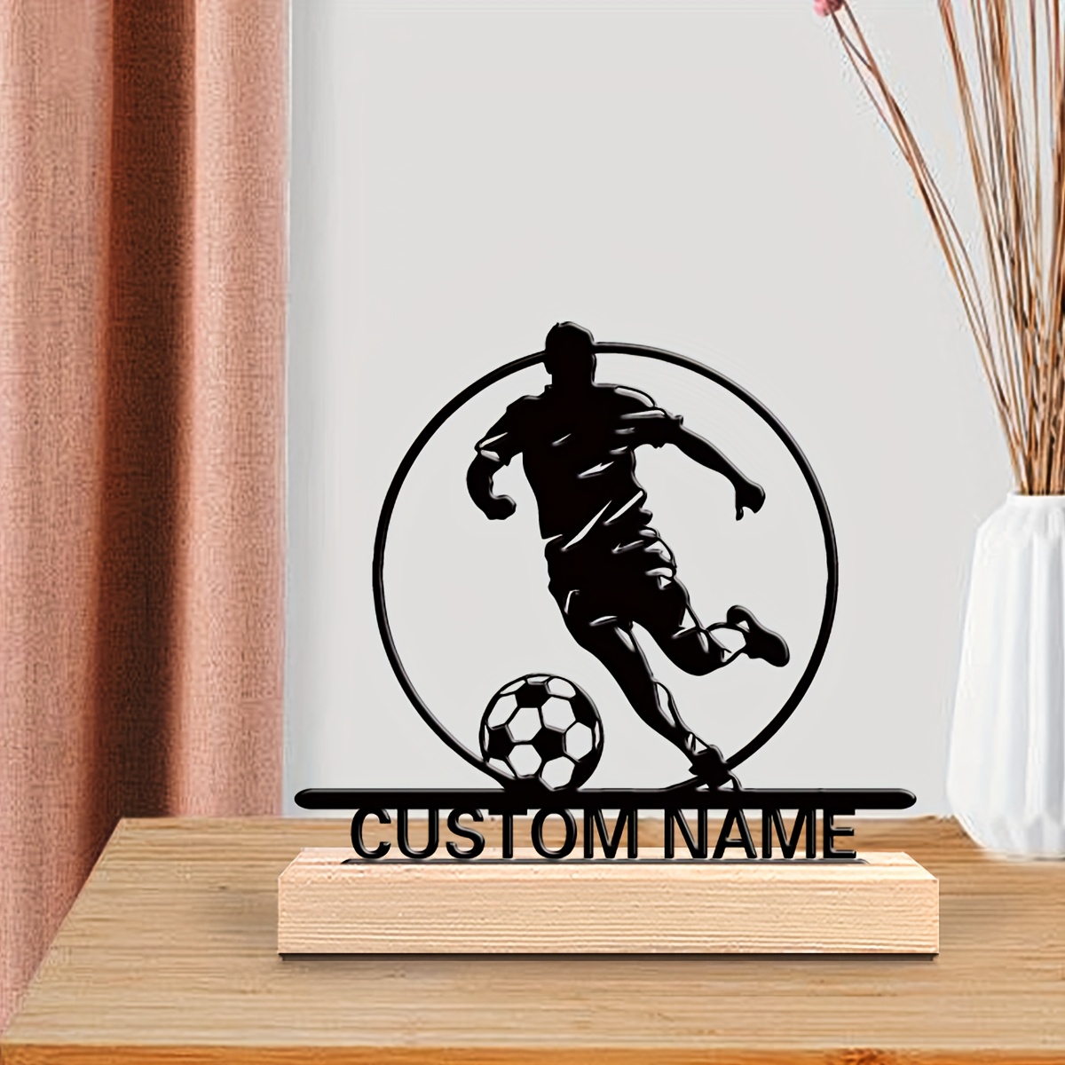 Metalowa statuetka piłkarza z  – Desktop Laser Engraver recenzja i cena